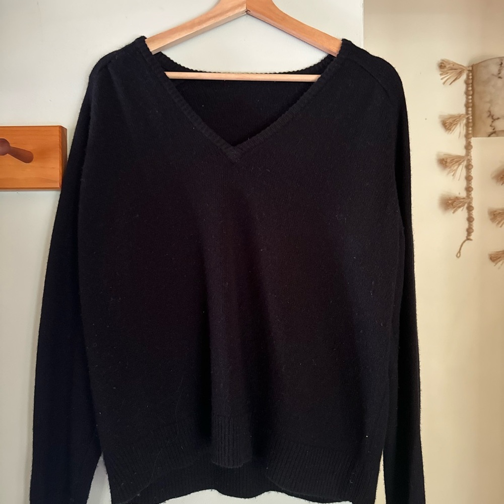 Naked Cashmere Aria V neck sweater in black
